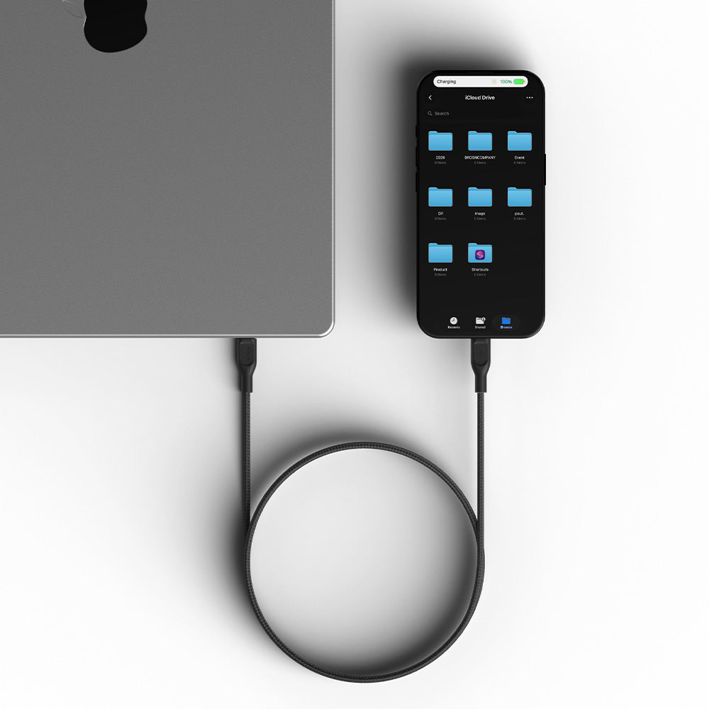 ElectroBoost - Magnetic 100W PD USB-C to USB-C Self-Winding Cable