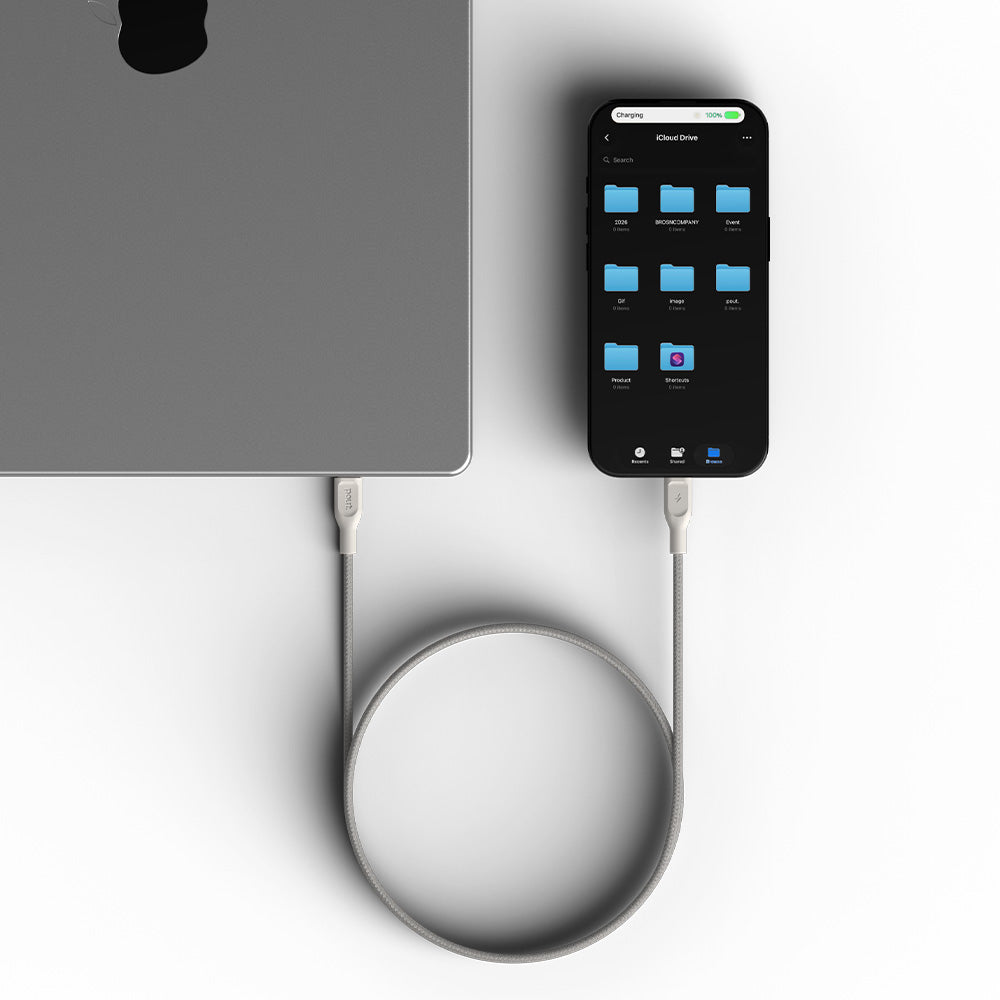 ElectroBoost - Magnetic 100W PD USB-C to USB-C Self-Winding Cable