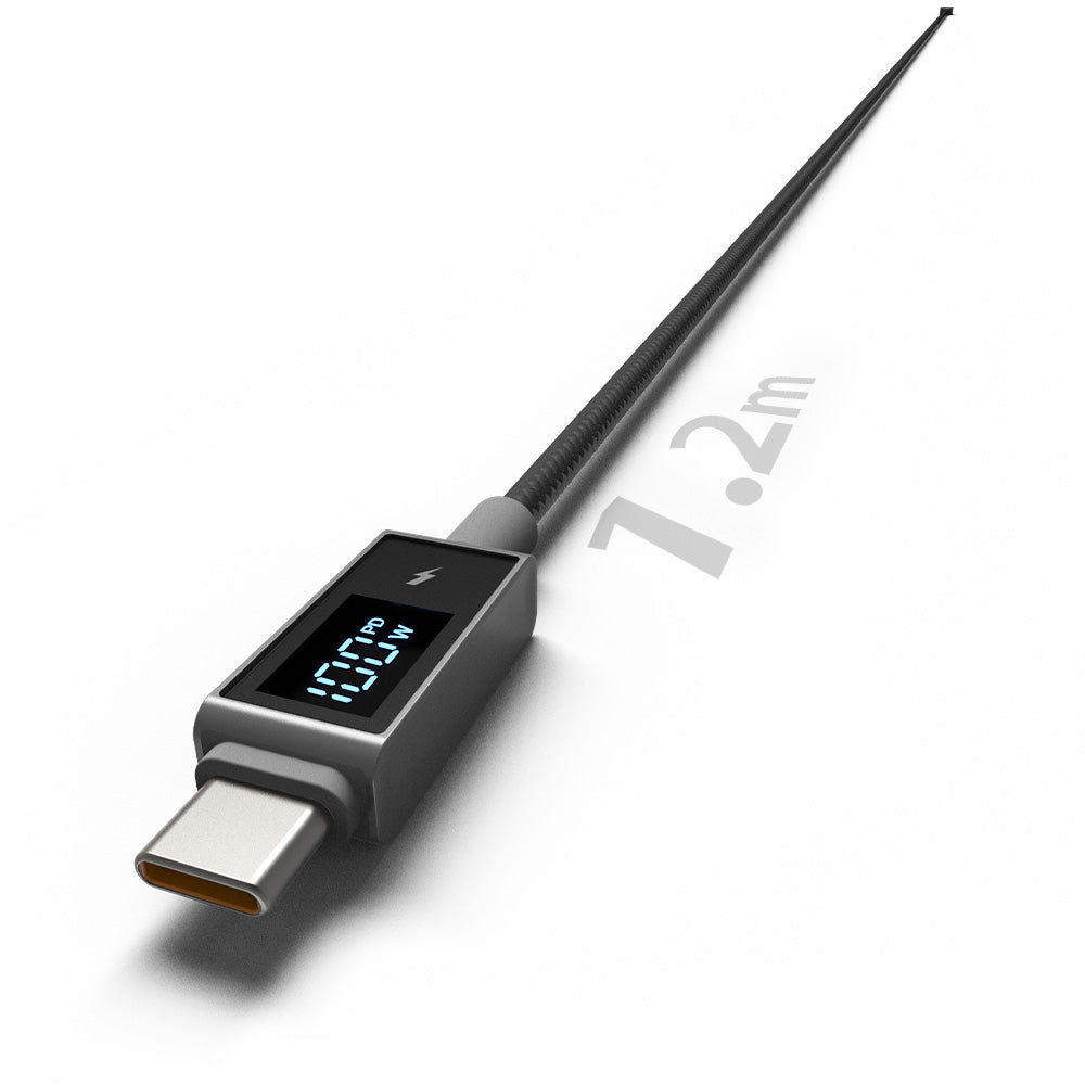 ElectroBoost - LED Display 100W PD USB-C to USB-C Data Cable