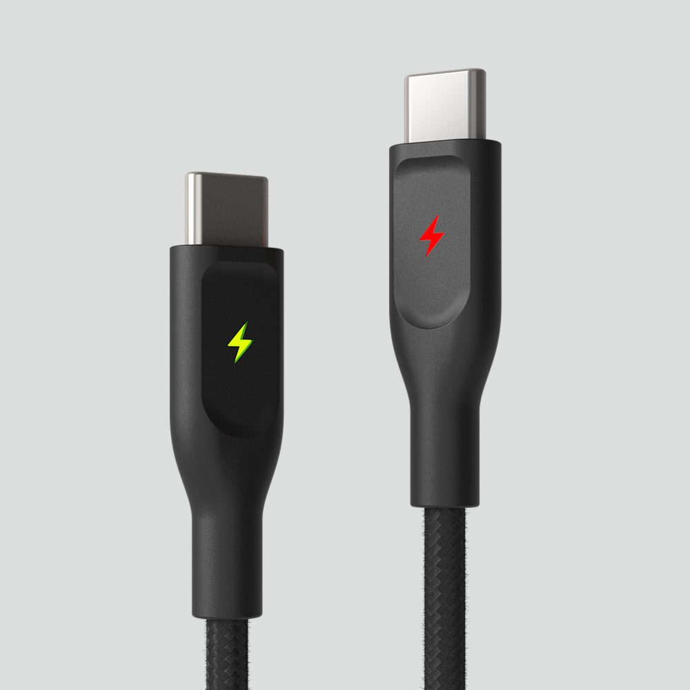 ElectroBoost - Thunderbolt LED 100W PD USB-C to USB-C Data Cable