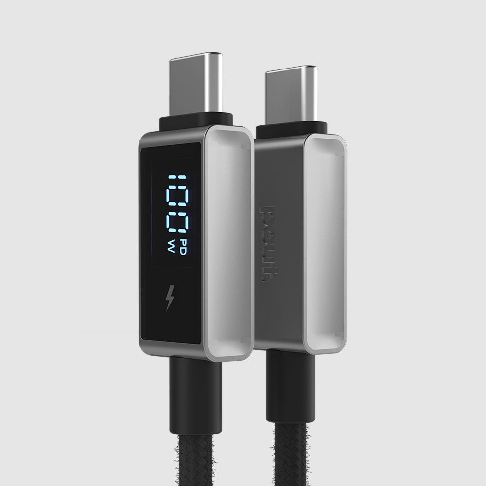 ElectroBoost - LED Display 100W PD USB-C to USB-C Data Cable