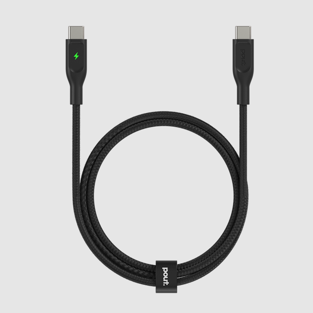 ElectroBoost - Thunderbolt LED 100W PD USB-C to USB-C Data Cable