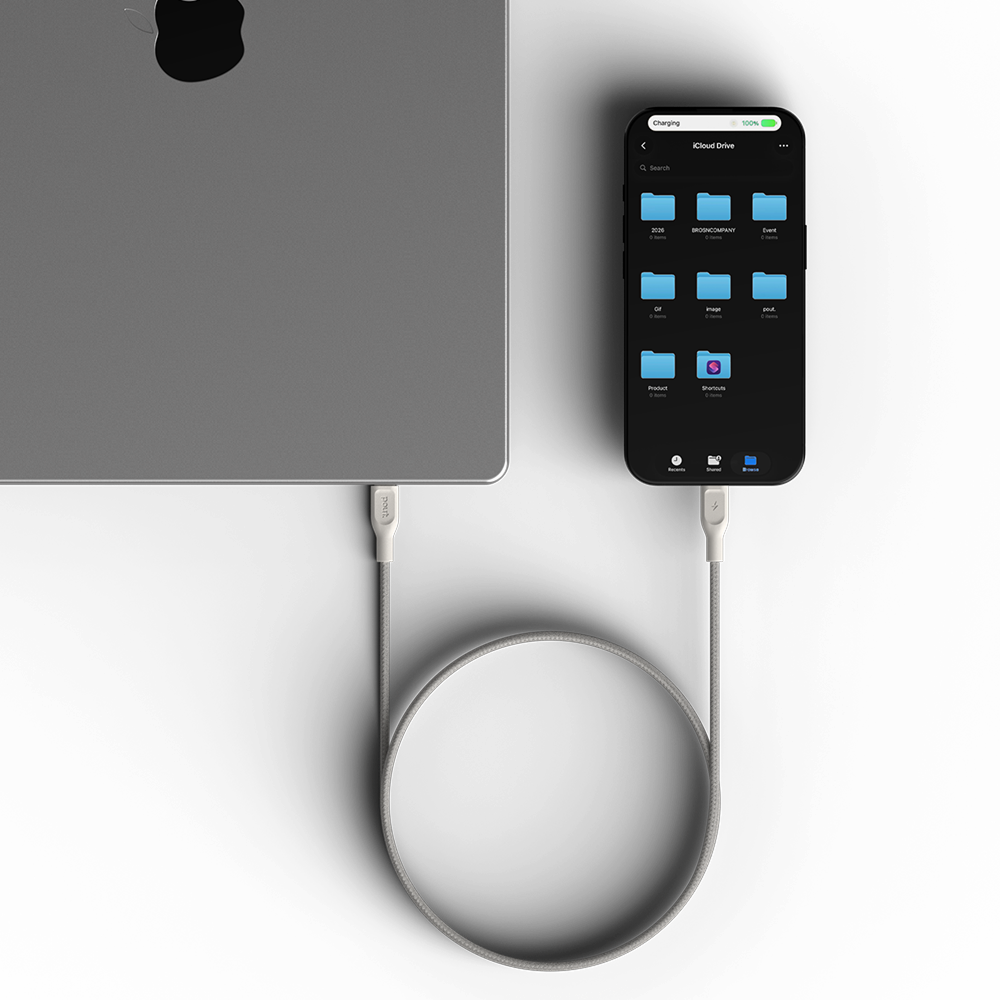 ElectroBoost - Magnetic 100W PD USB-C to USB-C Self-Winding Cable