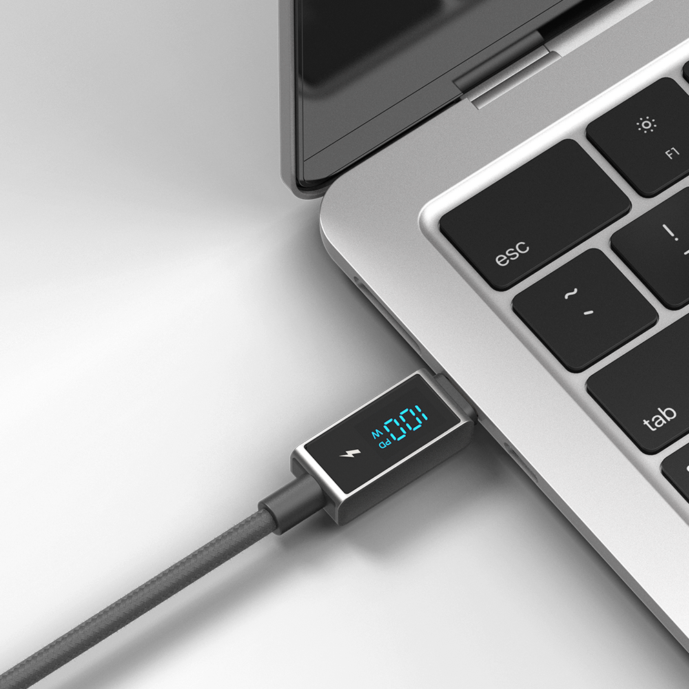 ElectroBoost - LED Display 100W PD USB-C to USB-C Data Cable