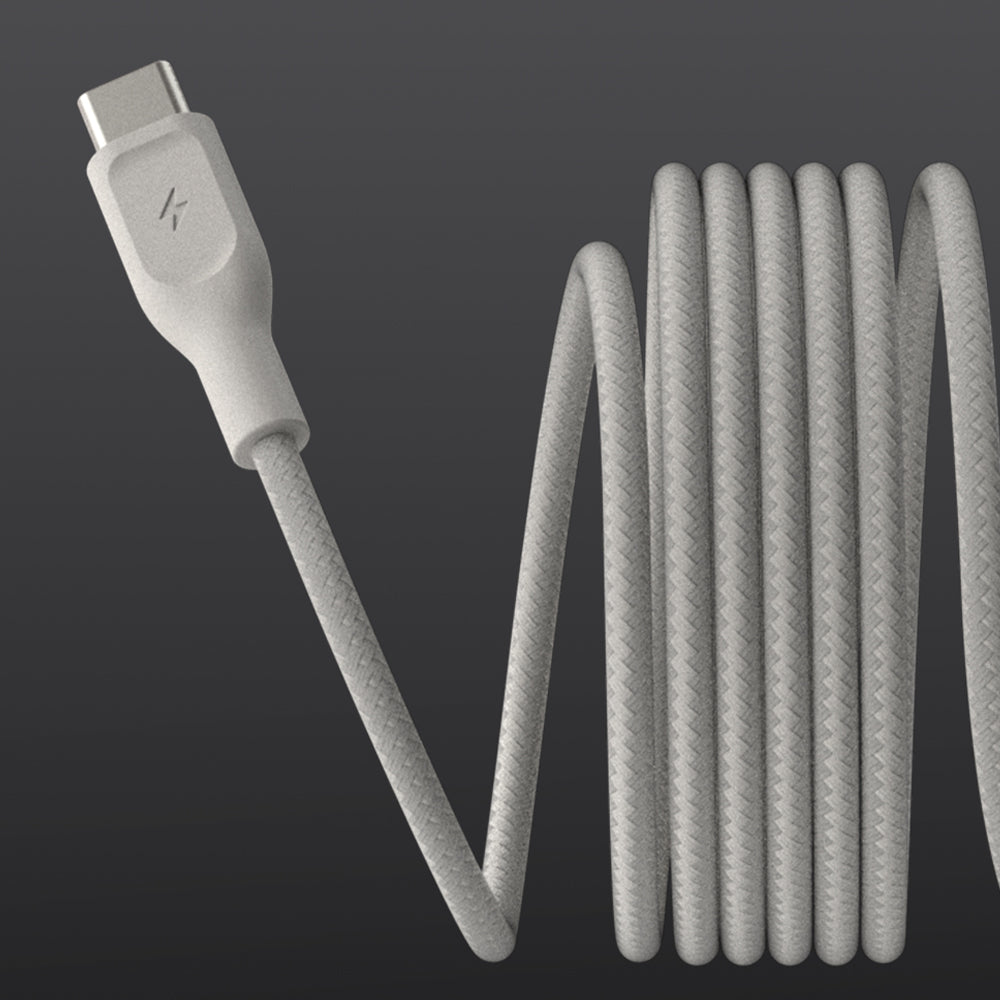 Built-in magnets automatically coil the cable into a neat loop, preventing tangles and clutter. 
