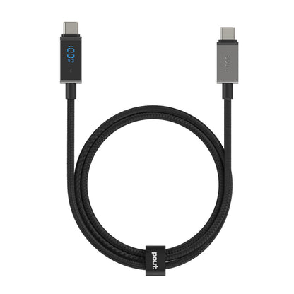ElectroBoost - LED Display 100W PD USB-C to USB-C Data Cable