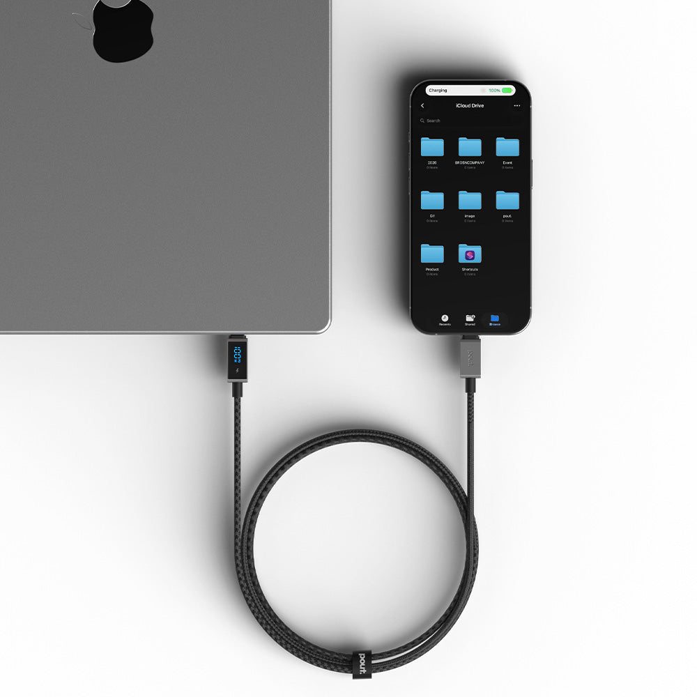ElectroBoost - LED Display 100W PD USB-C to USB-C Data Cable