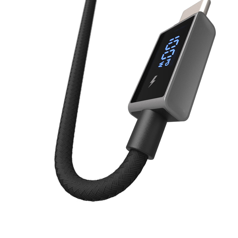 ElectroBoost - LED Display 100W PD USB-C to USB-C Data Cable