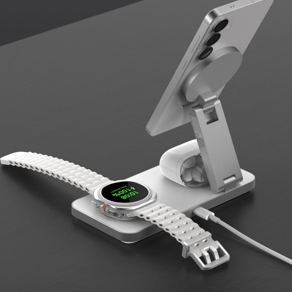 Say goodbye to tangled cables with this all-in-one charging station. By consolidating all your charging needs into a single device, it creates a clean and organized charging solution for your home or office.