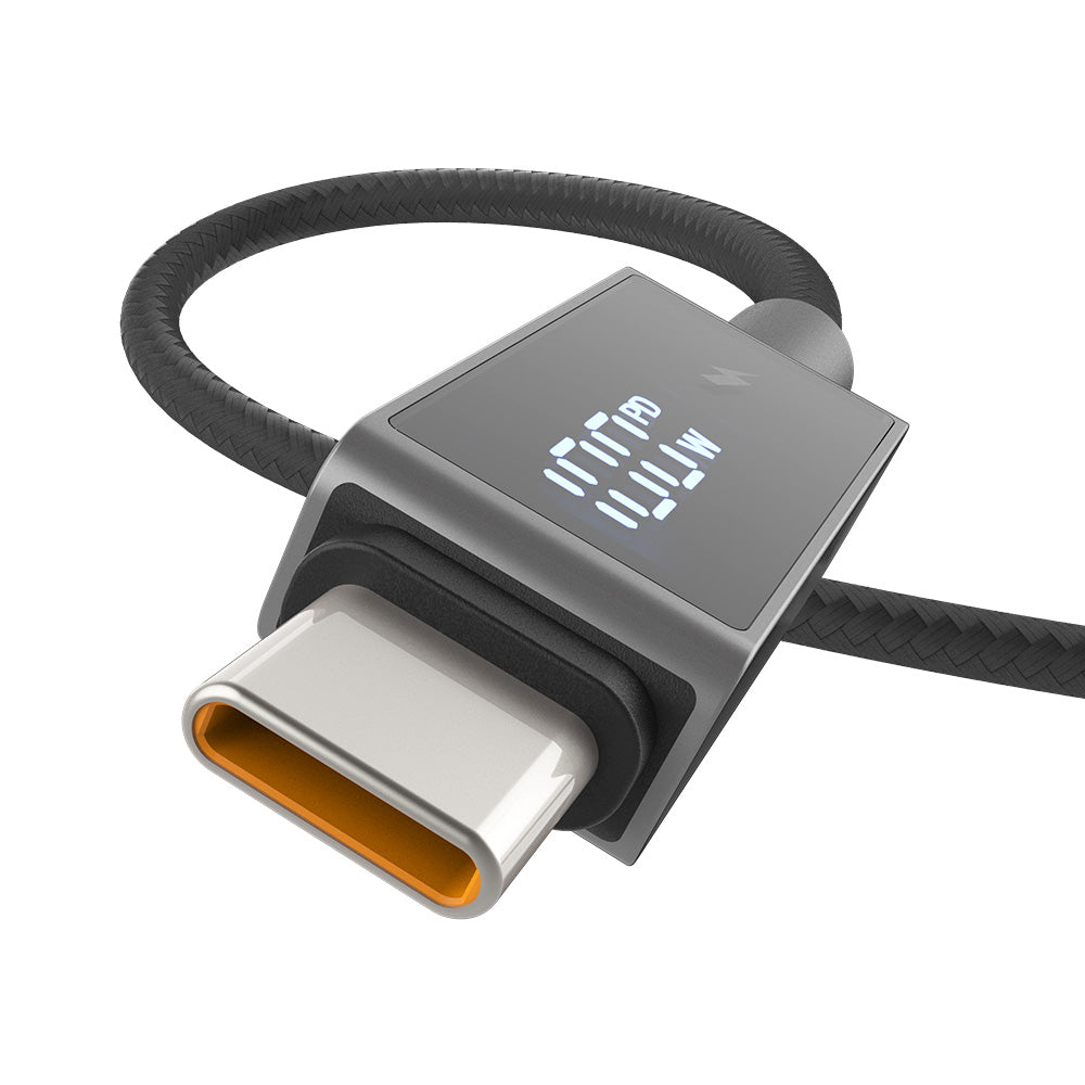ElectroBoost - LED Display 100W PD USB-C to USB-C Data Cable