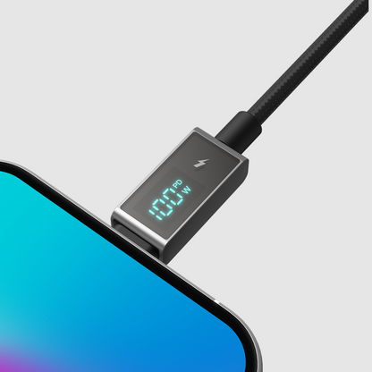 ElectroBoost - LED Display 100W PD USB-C to USB-C Data Cable