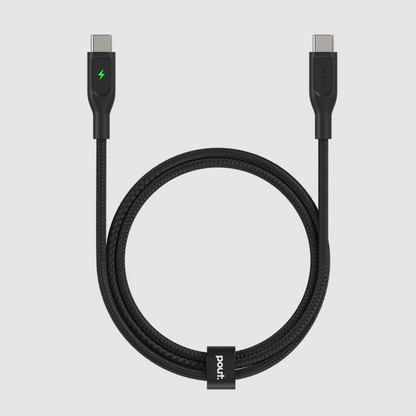 ElectroBoost - Thunderbolt LED 100W PD USB-C to USB-C Data Cable
