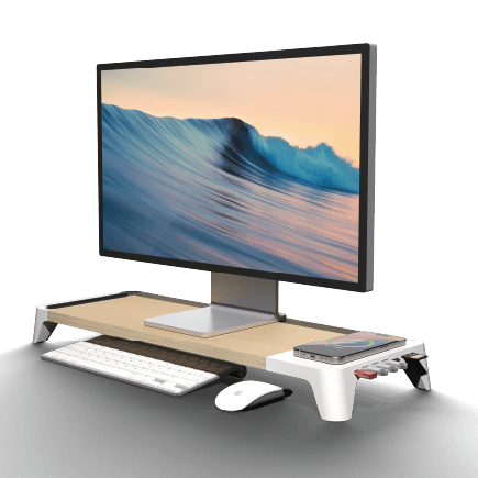 Model: POUT-02001
Product Size: 563x200x57mm 
Weight: 1.34 Kg 
Material: E0 MDF, ABS, TPE 
Power Input: DC 5V 3A / 9V 2A / 12V 1.5A  
Power Output: 5W / 7.5W / 10W / 15W
Frequency: 110-205 KHz 
Operating Temp: 0°C~35°C 
LED Indicator: Standby - Off, Charging - On, Fully Charged - On  
Input Host Interface: USB 3.0 Type C Female 
Output Data Interface: USB 3.0 Type C Port x 1, USB 3.0 Type A Port x 3, microSD slot x 1, SD slot x 1